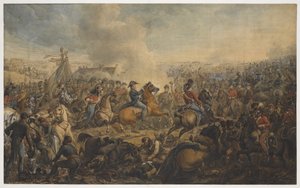 La Batalla de Waterloo, después de la orden de avance del Ejército Británico, 1815, c.1815